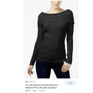 NWT Black Sweater Halter Top